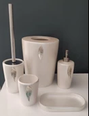 SELİM DEKOR LEAF İNCİ GÜMÜŞ BANYO SETİ - 1