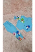 Erkek Çocuk Baby Shark Pantalon Yelek Papyon Takım - 3