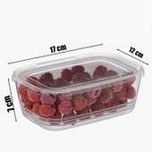 Porsima 1072 30'lu Buzluk Düzenleyici Saklama Kabı Kendinden Kapaklı Derin Dondurucu Saklama Kabı 1Lt Şeffaf thumbnail 6