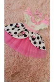 Kız Çocuk Mickey (miki) Mouse Kabarık Pembe Tüllü Elbise - 1