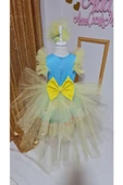 Kız Çocuk Baby Shark Desenli Kabarık Kuyruklu Elbise - 3