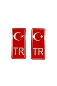 Teknotik Tr Plaka Krom Sticker 2'li - Türkiye Plaka Krom Stıcker - Türkiye Plakalık Krom thumbnail 2