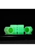 Teknotik Fosforlu Floresan Led Yeşil Pilsiz Araba Motorsiklet Lastik Sibop Kapaği (2 Adet) - 4