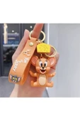 Teknotik Yeni Lüks Üç Boyutlu Silikon Tom&jerry Çift Anahtarlık Çanta Aksesuarı Ve Çocuk Oyuncağı - 2