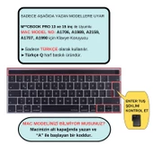 MacBook Pro Klavye Koruyucu Türkçe Q Silikon 13-15 inç Touch Bar Ultra İnce Yıkanabilir Kapak - 2