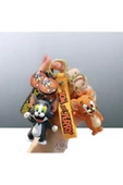 Teknotik Yeni Lüks Üç Boyutlu Silikon Tom&jerry Çift Anahtarlık Çanta Aksesuarı Ve Çocuk Oyuncağı - 1