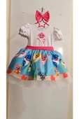 Kız Çocuk Mavi Baby Shark Kabarık Tüllü Elbise - 2