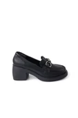 Papuçccity Fendii 03038 Kadın Günlük Topuklu Loafer Ayakkabı - 2
