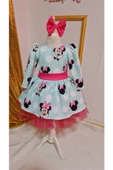 Kız Çocuk Minnie Mickey Mouse Desenli Tüllü Kabarık Elbise thumbnail 3