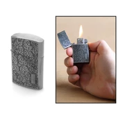 Renkli İşlemeli Benzinli Metal Çakmak - 3