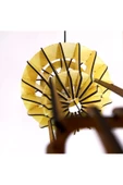 hü ma tasarım ve aksesuarÇocuk Genç Odası Için Doğal Ahşap Mdf 3d Puzzle Lazer Kesim Uçan Balon Avize - 4