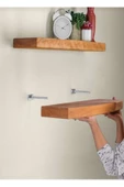 HÜMATekli Masif Ahşap Gizli Vidalı Uçan Raf 40 Cm - 2