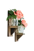 HÜMARustik Ahşap Ikili Saksı Çiçek Rafı thumbnail 2
