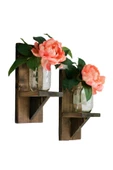HÜMARustik Ahşap Ikili Saksı Çiçek Rafı thumbnail 3