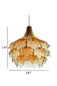 hü ma tasarım ve aksesuarPalmiye Modern Aydınlatma Tasarım Globe Küre Doğal Ahşap Mdf 3d Lazer Kesim Rustik Salon Avize - 5