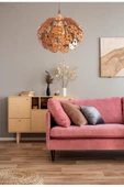 hü ma tasarım ve aksesuarCircle Modern Aydınlatma Tasarım Globe Küre Doğal Ahşap Mdf 3d Lazer Kesim Rustik Salon Avize Aplik - 1
