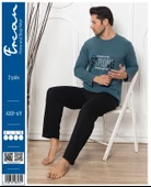 ERCAN A-301-611 ERKEK 2 İPLİK UZUN KOL PİJAMA TAKIMI - 1