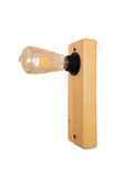 hü ma tasarım ve aksesuarDoğal Ahşap Edison Rustik Salon Duvar Aplik Kütük Aplik Avize 25 cm - 3