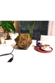 hü ma tasarım ve aksesuarKartopu Doğal Ahşap 3d Puzzle Abajur - Masa / Gece Lambası Salon Ve Yatak Odası Için - 3
