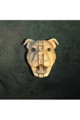 hü ma tasarım ve aksesuarKelb Köpek Kafası Doğal Ahşap Lazer Kesim Rustik Salon Aplik Duvar Dekoru 3D Tablo Pano (Peri LEDli) - 1