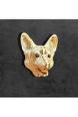 hü ma tasarım ve aksesuarKelb Köpek Kafası Doğal Ahşap Lazer Kesim Rustik Salon Aplik Duvar Dekoru 3D Tablo Pano (Peri LEDli) - 2