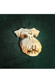 hü ma tasarım ve aksesuarKelb Köpek Kafası Doğal Ahşap Lazer Kesim Rustik Salon Aplik Duvar Dekoru 3D Tablo Pano (Peri LEDli) - 2