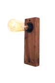 hü ma tasarım ve aksesuarDoğal Ahşap Edison Rustik Salon Duvar Aplik Kütük Aplik Avize 40 cm - 1