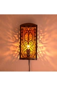 hü ma tasarım ve aksesuarOtantik Desenli Modern Tasarım Doğal Ahşap Mdf Lazer Kesim Rustik Salon Aplik - 4