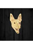 hü ma tasarım ve aksesuarKelb Köpek Kafası Doğal Ahşap Lazer Kesim Rustik Salon Aplik Duvar Dekoru 3D Tablo Pano (Peri LEDli) - 2