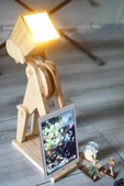 hü ma tasarım ve aksesuarÇocuk Genç Odası İçin Köpek Doğal Ahşap 3d Puzzle Abajur - Masa Lambası - Gece Lambası - 2