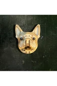 hü ma tasarım ve aksesuarKelb Köpek Kafası Doğal Ahşap Lazer Kesim Rustik Salon Aplik Duvar Dekoru 3D Tablo Pano (Peri LEDli) - 1