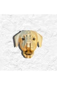 hü ma tasarım ve aksesuarKelb Köpek Kafası Doğal Ahşap Lazer Kesim Rustik Salon Aplik Duvar Dekoru 3D Tablo Pano (Peri LEDli) - 1