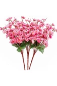 TEMALİFE DEKORATİF Yapay Çiçek Bahardalı Japon Kiraz Çiçeği 9 Dallı 40 cm AÇIK PEMBE 3 DEMET - 1