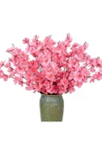 TEMALİFE DEKORATİF Yapay Çiçek Bahardalı Japon Kiraz Çiçeği 9 Dallı 40 cm AÇIK PEMBE 3 DEMET - 3