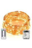 TEMALİFE Pil İle Çalışan Peri Led Işık Kumandalı Animasyonlu Pil Led 10 Metre Çok Amaçlı Aydınlatma - 1
