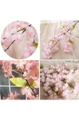 tml temalife 3 DEMET A Kalite Çift Kat 120 Yapraklı Yapay Çiçek Bahar Dalı Japon Kiraz Çiçeği 90 Cm - 7