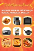 tml temalife Airfryer Pişirme Kağıdı 20 Adet 16cm Yuvarlak Yağsız HER MODELE UYGUN - 5