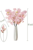 tml temalife A Kalite Çift Kat 120 Yapraklı Yapay Çiçek Bahar Dalı Japon Kiraz Çiçeği 90 Cm - 4