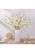 TEMALİFE DEKORATİF Yapay Çiçek Bahardalı Japon Kiraz Çiçeği 9 DALLI 40 cm Beyaz 3 Demet - 5
