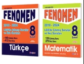 FENOMEN YAYINLARI 8. SINIF LGS Türkçe + Matematik  Çıkmış Sorular Ve İkiz Soruları (2018-2024) - 1