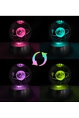 tml temalife Renk Değiştiren Led Işıklı Cam Satürn Kız Küre Dolunay Lamba Kristal Top Kar Küresi Özel Hediye Not - 3