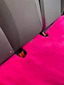 Yumuşak Tüylü Peluş Serme Oto Koltuk Koruyucu Minder Koltuk Kılıfı Ön Arka Fuşya Pembe - 8