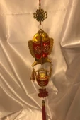 Feng Shui Ejderha Yılı Abajur Budha Buda Sokak Süsü Çin Feneri Japon Feneri Tak Koruyucu Çift Balık thumbnail 2
