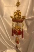 Feng Shui Ejderha Yılı Abajur Budha Buda Sokak Süsü Çin Feneri Japon Feneri Tak Koruyucu Ejderha Dragon PagodaÇift Balık - 9