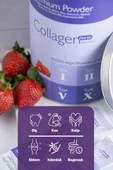 Powder Collagen 300g, 5 Tip Toz Kolajen 10.000mg X 30 Şase & Multivitamin Çilek Aromalı - 3