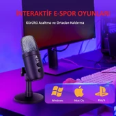 Profesyonel Kalite USB Mikrofon Canlı Yayın Podcast Kayıtlar Canlı Oyun Ses Kaydı ve Video Konferans - 5
