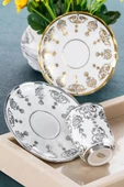 Acar Aries 6 Lı Kahve Fincan Takımı Gold Silver - 2