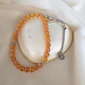 Tesbih 33 lük 8 mm Küre Kesim Doğal Kuvars Taşı Tespih - 1