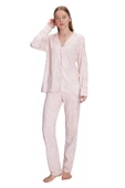 Anıl Kadın Pembe Boydan Düğmeli Pijama Takımı 11291 - 2