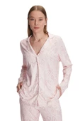 Anıl Kadın Pembe Boydan Düğmeli Pijama Takımı 11291 - 1